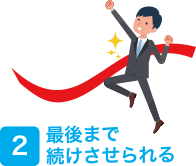 ２　最後まで続けさせられる